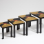 Gaston SUISSE (1896-1988) - Tables gigognes en laque noire et or. Vers 1932.